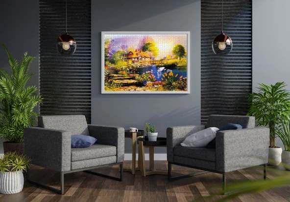 Nova 41067 - 1000 Parça Kuğulu Bahçe Puzzle - Resim 4