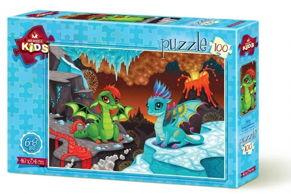 Art Kids 100 Parça Ejderha Yavruları Çocuk Puzzle (6-8 Yaş)