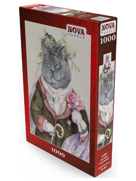 Nova Puzzle 1000 Parça Şair Ruhlu Sosyetik Kedi - Tatiana Plovetskaya - Resim 2