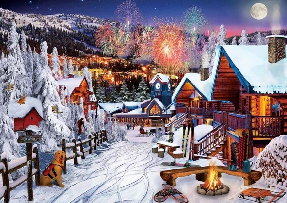 Art Puzzle 1000 Parça Kış Eğlencesi Puzzle
