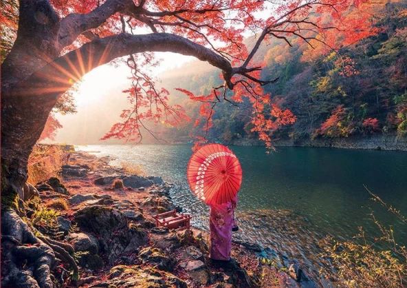 Educa 18455 Katsura River'de Gündoğumu Puzzle (1000 Parça)