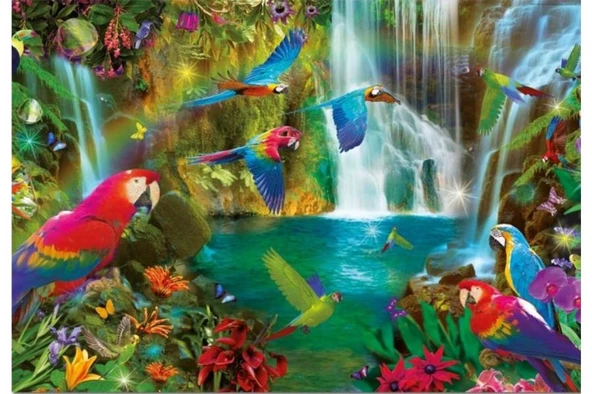 Educa 1000 Parça Tropikal Papağanlar (18457) ürün görseli