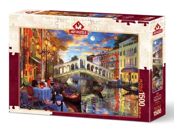 Art 1500 Parça Rialto Köprüsü Venedik Puzzle - Resim 2