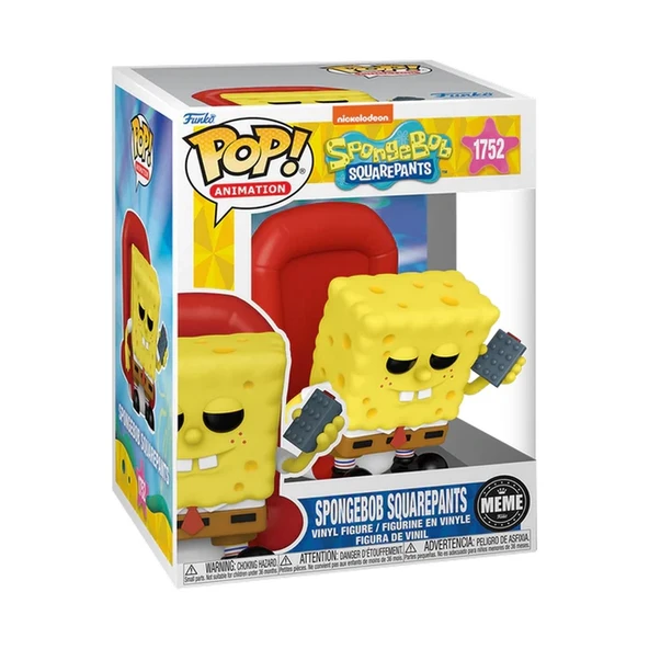 OMZ Funko POP Premium: SpongeBob SquarePants (Ight Imma Head Out Meme) Kız Erkek Çocuk Oyuncak Eğitici O - Resim 2