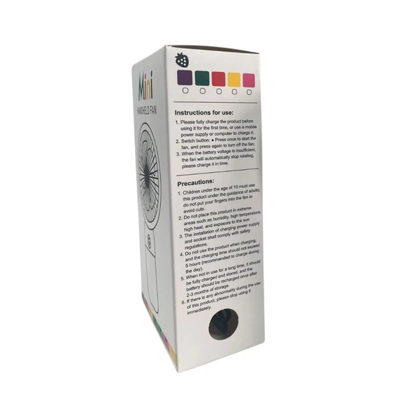 OMZ Kutulu Pilli Mini Fan FC-039 Kız Erkek Çocuk Oyuncak Eğitici Oyuncaklar - Resim 2