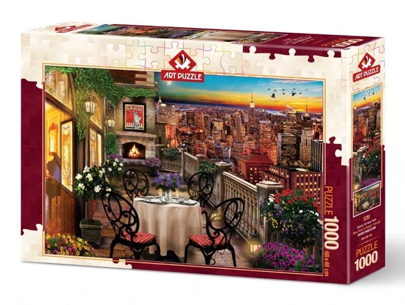 Art New York'ta Akşam Yemeği Puzzle (1000 Parça) - 2