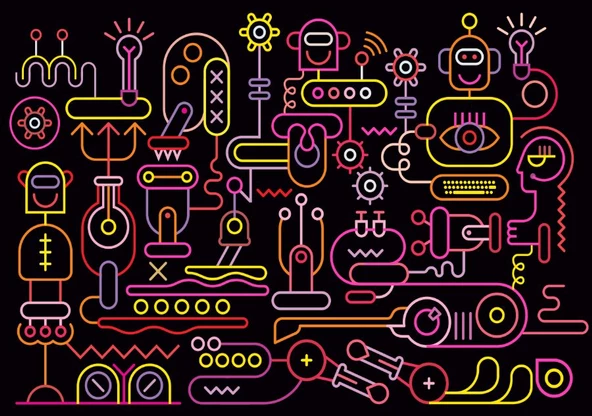 Ks Games 1000 Parça Robot Atölyesi Puzzle - 1