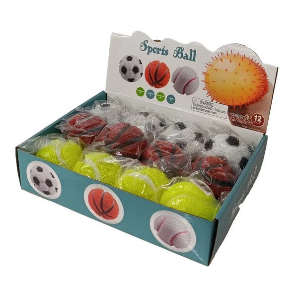 OMZ Dikenli Işıklı Çeşitli Top Kız Erkek Çocuk Oyuncak Eğitici Oyuncaklar - Resim 2