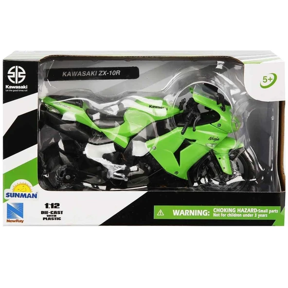 PTTAVM: OMZ 42447 SUN-Kawasakı ZX-10R 2006 Yeşil 1:12 Kız Erkek