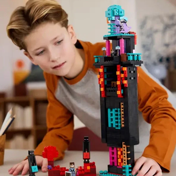 OMZ 21279 Lego Minecraft Enderman Kulesi 867 parça +9 yaş Kız Erkek Çocuk Oyuncak Eğitici Oyuncaklar - Resim 2