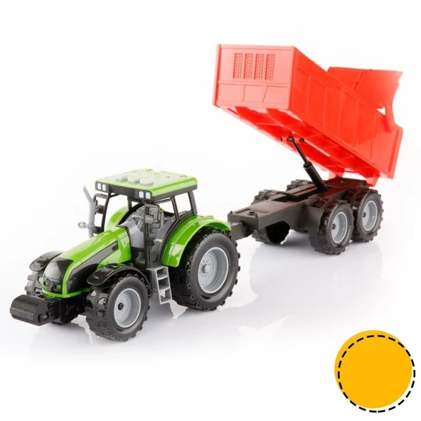 OMZ AYA ROMÖRKLU PİLLİ TRAKTÖR Kız Erkek Çocuk Oyuncak Eğitici Oyuncaklar ürün görseli 1