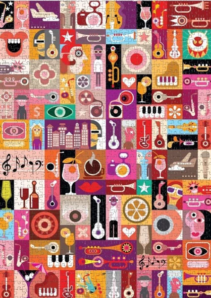 Nova 1000 Parça Müzik İllüstrasyon Puzzle - Resim 3