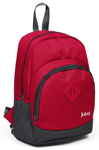 İbag Kırmızı/Siyah İki Bölmeli İlkokul Sırt Çantası - 5-8 Yaş ürün görseli
