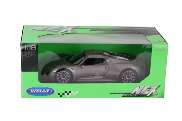 OMZ 18051 WELLY 1 18 PORCHE 918 SPYDER Kız Erkek Çocuk Oyuncak Eğitici Oyuncaklar - Resim 2
