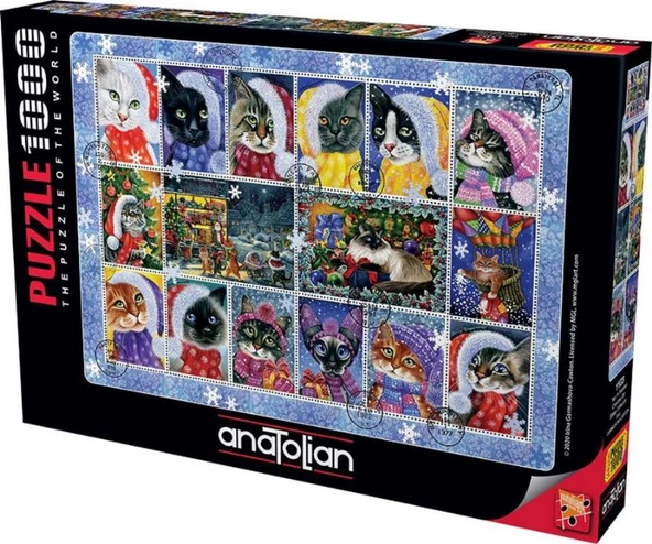Anatolian Yeniyıl Kedileri 1000 Parça Puzzle - Resim 2