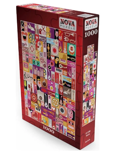Nova 1000 Parça Müzik İllüstrasyon Puzzle - Resim 2