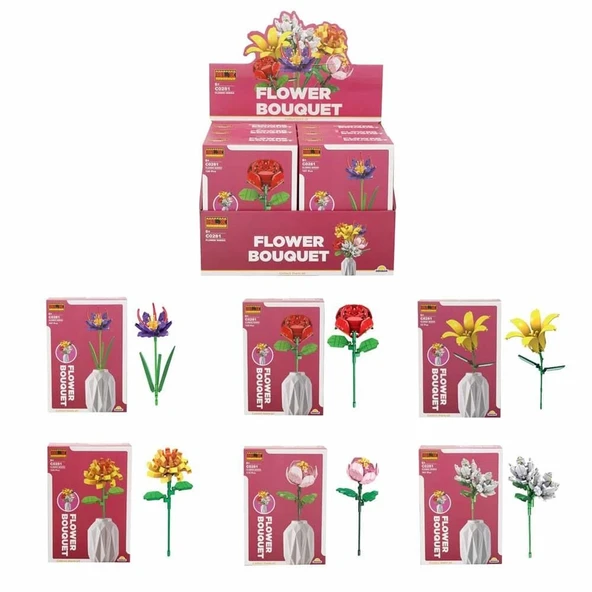 OMZ BLX Mini Lego Çiçek Buketleri C0281 Kız Erkek Çocuk Oyuncak Eğitici Oyuncaklar ürün görseli