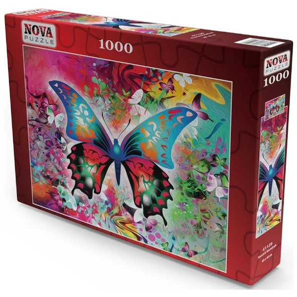 Nova 1000 Parça Renkli Kelebek Puzzle - Resim 2