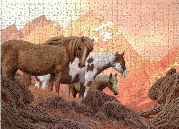 Nova 1000 Parça Puzzle - Vahşi Atlar - Resim 3
