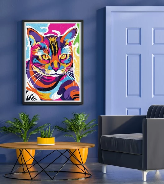 Nova 1000 Parça Renkli Kedi Puzzle - Resim 4