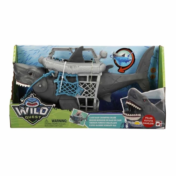 OMZ Wild Quest Cage Rage Chomping Shark Işıklı Oyun Seti Kız Erkek Çocuk Oyuncak Eğitici Oyuncaklar - 2