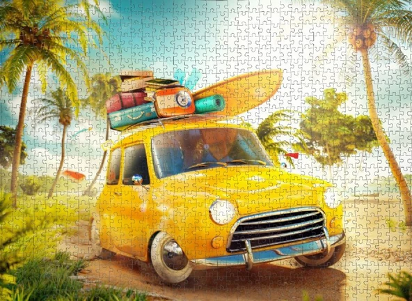 Nova Puzzle 1000 Parça Tatil Heyecanı Puzzle - 41122 - Resim 3