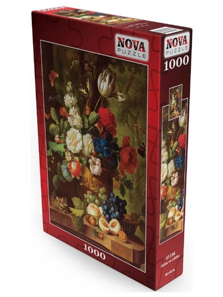 Nova 1000 Parça Güller ve Laleler Natürmort Puzzle - 2