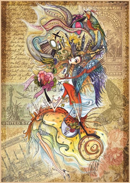 Anatolian 1500 Parça Dünyayı Gezen Çerkes Kızı Puzzle ürün görseli