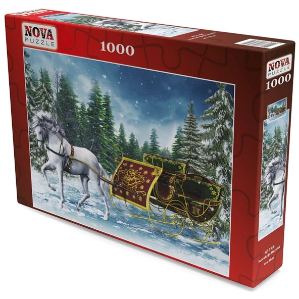 Nova 1000 Parça Yolculuğa Hazırlık (Atlı Kızak) Puzzle - Resim 2