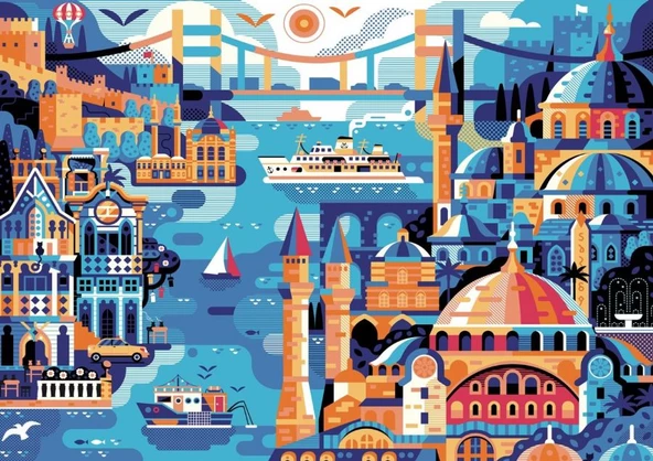 Nova 1000 Parça Panoramik İstanbul Manzarası Puzzle