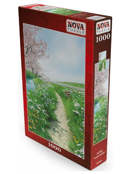 Nova 1000 Parça Çiçekli Patika Yol Puzzle - Huzura Yolculuk - Resim 2
