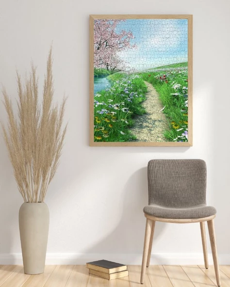 Nova 1000 Parça Çiçekli Patika Yol Puzzle - Huzura Yolculuk - Resim 4
