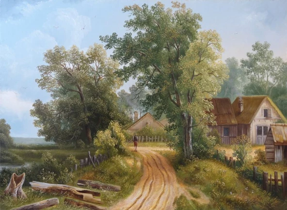 Nova Puzzle - Köy Yolunda Sıradan Bir Gün - 1000 Parça Puzzle ürün görseli