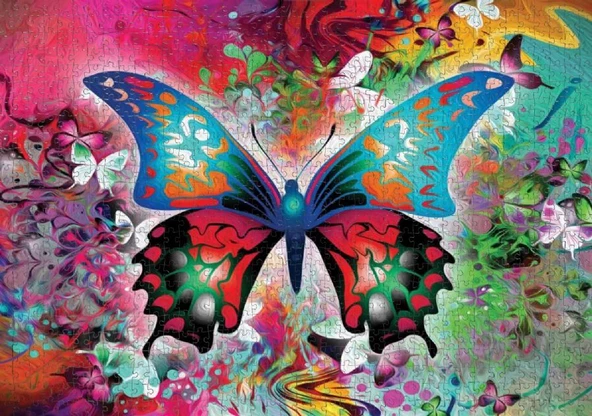 Nova 1000 Parça Renkli Kelebek Puzzle - Resim 3