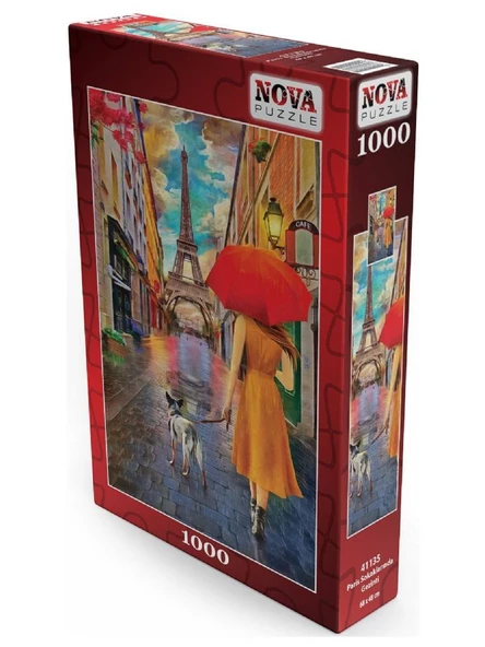 Nova 1000 Parça Paris Sokaklarında Gezinti Puzzle - Resim 2