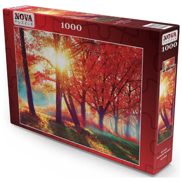 Nova 1000 Parça Sonbahar Kırmızısı Puzzle - Resim 2