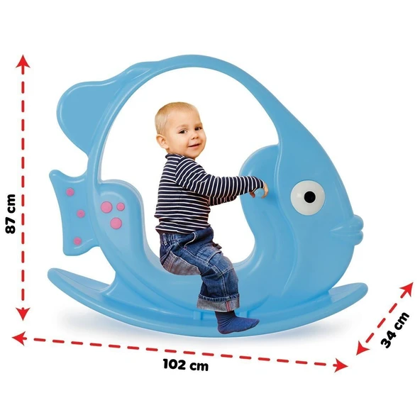 OMZ 06 151K SALLANAN BALIK KIRMIZI Kız Erkek Çocuk Oyuncak Eğitici Oyuncaklar - Resim 2