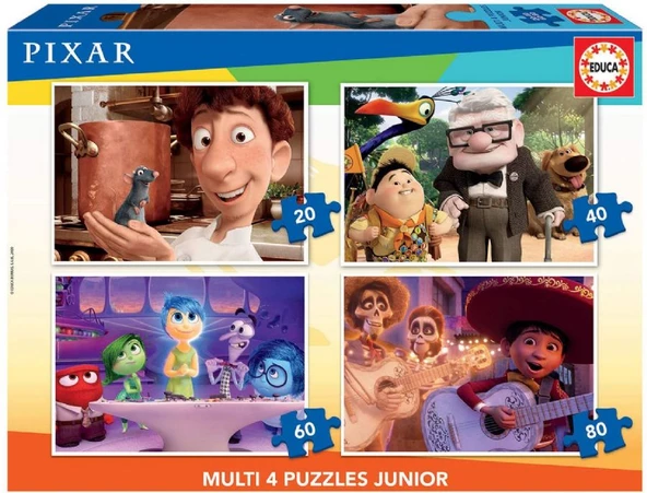 Educa Pixar Multi 4 Puzzle Seti - 20+40+60+80 Parça ürün görseli