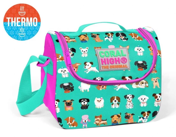Coral High Yeşil Köpek Desenli Termoslu Beslenme Çantası - Kız Çocuk - 2
