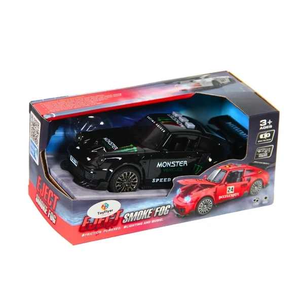 OMZ Işıklı Sesli Duman Çıkaran Sürtmeli Pick Up FTP-1A Kız Erkek Çocuk Oyuncak Eğitici Oyuncaklar - 3