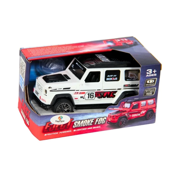OMZ Işıklı Sesli Duman Çıkaran Sürtmeli Spor Jeep BCP-1A Kız Erkek Çocuk Oyuncak Eğitici Oyuncaklar ürün görseli