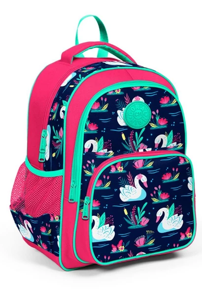 Coral High Lacivert Kuğu Desenli İlkokul Çantası - Kız Çocuk