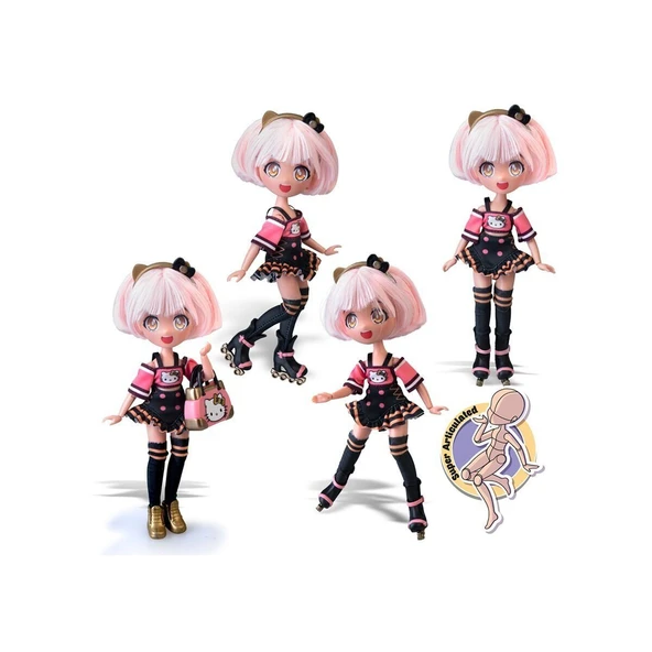 OMZ HKTF1000 Hello Kitty Manga Bebek - Golden Diva Roller Kız Erkek Çocuk Oyuncak Eğitici Oyuncaklar - Resim 3
