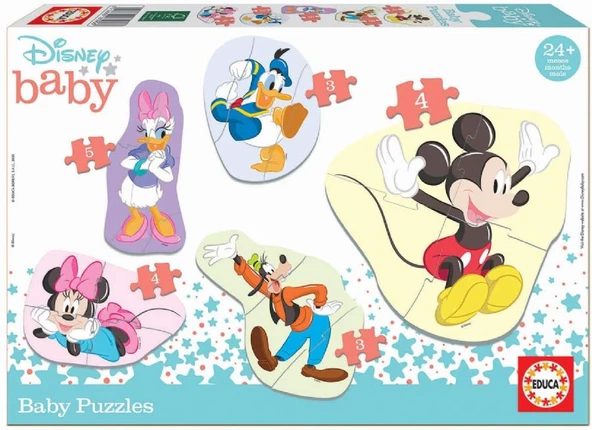 Educa Baby Mickey ve Arkadaşları Eğitici Yapboz - 24 Ay Üzeri