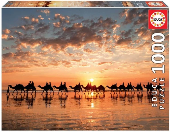 Educa 1000 Parça Cable Beach'te Günbatımı Puzzle - Develer
