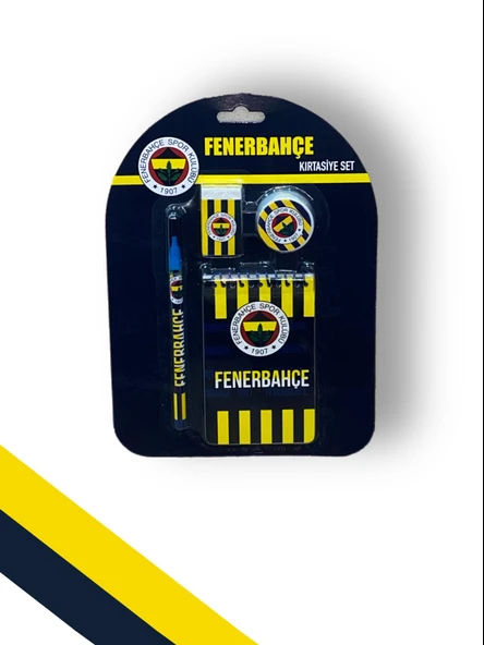 Fenerbahçe Taraftar Çubuklu 4 bölmeli Beslenme Kutusu Stad Figürlü 500 Ml Matara Kırtasiye Seti - 5