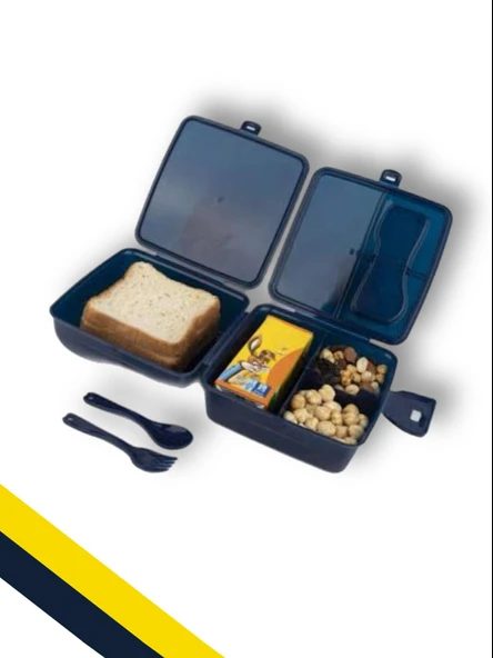 Fenerbahçe Taraftar Çubuklu 4 bölmeli Beslenme Kutusu Stad Figürlü 500 Ml Matara Kırtasiye Seti - 3