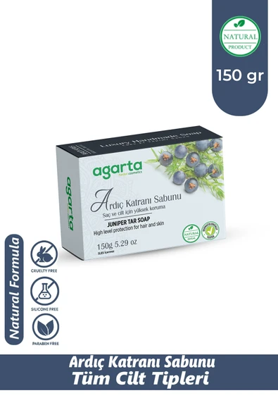 Agarta Doğal El Yapımı Ardıç Katranı Sabunu 150 Gr.