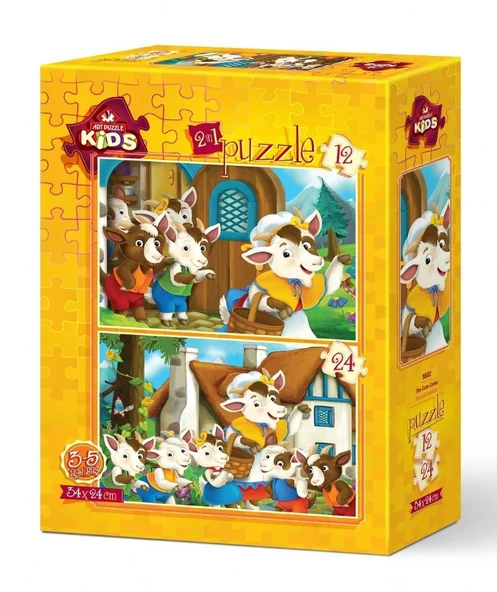 Art Puzzle 12+24 Parçalık Sevimli İnekler Çocuk Yapboz