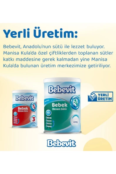 3 Bebek Devam Sütü 400 gr x 3 Adet (12-18 ay) - 3